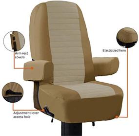 img 2 attached to 🚌 Enhance Your RV's Comfort and Style with Classic Accessories Over Drive RV Captain Seat Cover