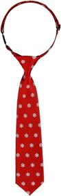 img 2 attached to 🎄 Retreez Christmas Snowflakes Microfiber Pre Tied Boys' Neckties - Festive Accessories for a Stylish Holiday Look