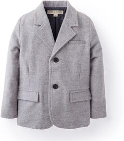 img 4 attached to 👔 Heathered Twill Suit Jacket for Boys by Hope & Henry