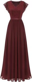 img 2 attached to Dressystar Womens Chiffon Bridesmaid Wedding Women's Clothing