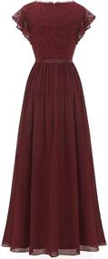 img 3 attached to Dressystar Womens Chiffon Bridesmaid Wedding Women's Clothing