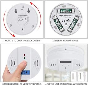 img 1 attached to 🔥 UL 2034 Compliant Carbon Monoxide Detector Alarm - 2-Pack, Digital Display, Beep Warning for Home, Office, Kitchen, Garage, and More by GLBSUNION