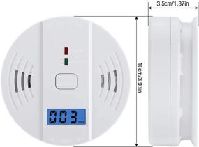 img 2 attached to 🔥 UL 2034 Compliant Carbon Monoxide Detector Alarm - 2-Pack, Digital Display, Beep Warning for Home, Office, Kitchen, Garage, and More by GLBSUNION