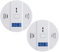 🔥 ul 2034 compliant carbon monoxide detector alarm - 2-pack, digital display, beep warning for home, office, kitchen, garage, and more by glbsunion logo