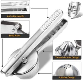 img 2 attached to 🍋 Delihom Stainless Steel Citrus Juicer Press: Heavy Duty Manual Lemon Squeezer for Oranges, Lemons, Citrus, Limes