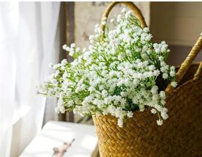 img 1 attached to 🌼 Nerseki White Artificial BabyBreath Flower Set - Pack of 10