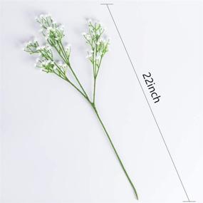 img 3 attached to 🌼 Nerseki White Artificial BabyBreath Flower Set - Pack of 10