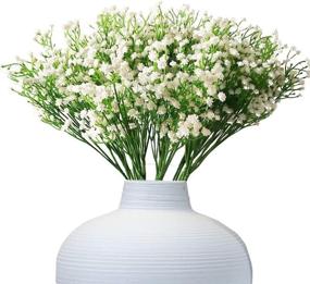 img 4 attached to 🌼 Nerseki White Artificial BabyBreath Flower Set - Pack of 10