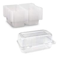 🍞 mt products - pack of 20 disposable plastic hinged loaf containers, durable medium hoagie or sandwich container, made in the usa, inside dimensions 8 in x 4 in x 3.85 in логотип