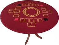 🎰 stretchable casino red poker felt game table cover - fits up to 48 inches for championship gaming логотип