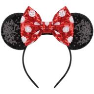 lanmerry sequin mouse ear red dot sparkle bow hairband for girls (red-dot) - enhancing seo logo