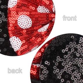 img 1 attached to Lanmerry Sequin Mouse Ear Red Dot Sparkle Bow Hairband for Girls (Red-Dot) - Enhancing SEO