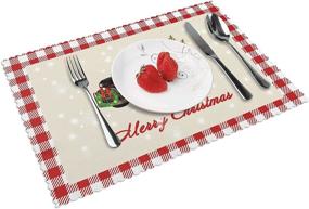 img 3 attached to 🎄 Buffalo Christmas Placemats: Festive Snowflake Decorations to Spruce Up Your Holiday Table