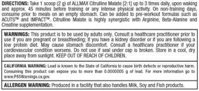 img 1 attached to ALLMAX Nutrition Цитруллин малат 300