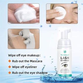 img 1 attached to Effective 60ml Eyelash Extension Cleanser: Natural Lash Foaming Cleanser with Eyelash Brush - Safe Makeup Remover & Mascara Cleaner, Salon & Home Use | No Paraben/Sulfate | Lash Shampoo - 2 fl.oz