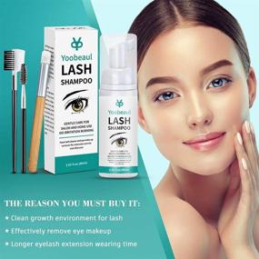 img 3 attached to Effective 60ml Eyelash Extension Cleanser: Natural Lash Foaming Cleanser with Eyelash Brush - Safe Makeup Remover & Mascara Cleaner, Salon & Home Use | No Paraben/Sulfate | Lash Shampoo - 2 fl.oz