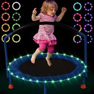 🎡 colorful led mini trampoline lights with remote control: perfect for 40", 38", 36" mini trampolines/baby trampolines - 16 color change, waterproof, fun night play and great gift for kids логотип