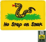 🐍 no step on snek tactical pvc patch - hook-back adhesion (yellow) for sew on patches logo