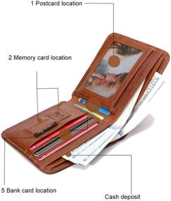 img 3 attached to 🔍 Smart LB Anti-Lost Tracker Wallet: Bluetooth Alarm, GPS Position Record, Vintage Retro Style Purse in Dark Brown