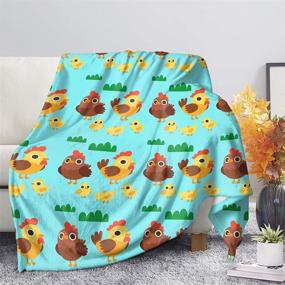 img 2 attached to 🐣 AFPANQZ Cartoon Chick Design Flannel Blanket - Cute and Cozy Lightweight Coral Fleece Throw for Kids and Women