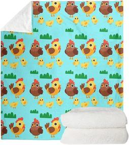 img 1 attached to 🐣 AFPANQZ Cartoon Chick Design Flannel Blanket - Cute and Cozy Lightweight Coral Fleece Throw for Kids and Women