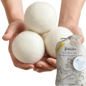 img 4 attached to Jiwido X-Large Wool Dryer Balls Laundry Reusable – Natural Fabric Softener, Reduces Wrinkles, Anti Static, Saves Drying Time - Pack of 6