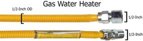 img 1 attached to 🔥 LASCO 10-1221 Flex Coated Gas Water Heater Supply Line: 12-Inch Length, 1/2-Inch OD Connector & Fittings