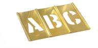 🔠 c.h. hanson brass interlocking stencil letter set, 33 pieces, 5-inch logo