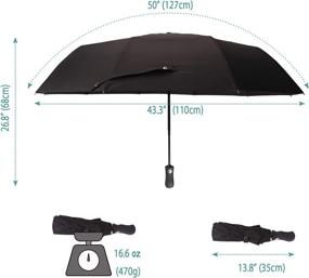 img 2 attached to 🌂 Ultimate Protection: FABCOLL Windproof Umbrella Coating, Large Ergonomic Design