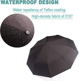 img 1 attached to 🌂 Ultimate Protection: FABCOLL Windproof Umbrella Coating, Large Ergonomic Design