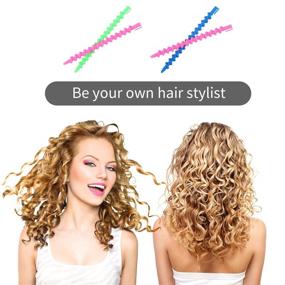 img 3 attached to 💆 Spiral Hair Perm Rods - Set of 100, Plastic, Long Barber Hairdressing Styling Curling Rods for Perm, Hair-rollers Salon Tools - Ideal for Women and Girls