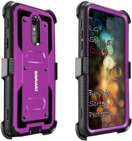 img 1 attached to COVRWARE Aegis Series Compatible With LG Stylo 5 / Stylo 5 Plus / Stylo 5X (2019) With Built-In [Screen Protector] Heavy Duty Full-Body Rugged Holster Armor Case [Belt Swivel Clip][Kickstand] Cell Phones & Accessories