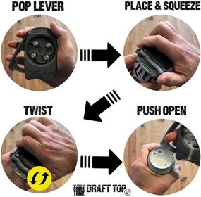 img 3 attached to 🍺 The Draft Top Ultimate Can Opener - Smooth Edge Soda & Beer Can Opener - Effortless Manual Topless Opener - Handheld Safety Easy Opener - Fully Patented, As Seen on Shark Tank