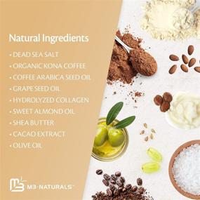 img 2 attached to M3 Naturals Arabica Coffee Body Scrub with Collagen & Stem Cell Infusion - Best Natural Body and Facial Exfoliator, Anti Cellulite Treatment for Stretch Marks & Spider Veins - 12oz