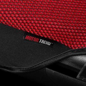 img 2 attached to 🚗 Premium Red Mesh Car Seat Covers by Motor Trend – High Back Automotive Seat Protection for Vehicles with Integrated Fixed Headrests - Interior Accessories for Car Truck Van and SUV