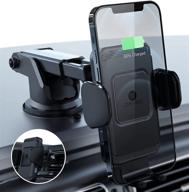 📱 zeehoo wireless car charger: fast charging auto-clamping phone holder for iphone & samsung - black logo