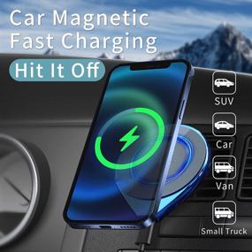 img 2 attached to Magnetic Wireless Charger Compatible MagSafe Car Electronics & Accessories
