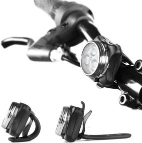 img 1 attached to Ascher USB Rechargeable Bike Light Set - Ultra Bright Front Headlight and Rear LED Bicycle Light with 650mah Lithium Battery - 4 Light Modes (Includes 2 USB Cables and 4 Straps)