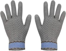 img 4 attached to 🧤 Girls' Accessories: Knitted Screen Gloves Pattern Mittens