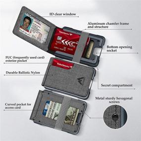 img 3 attached to 💼 Tactical Aluminum Wallet: Ultimate RFID Blocking Men's Accessory for Wallets, Card Cases & Money Organizers