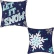 grelucgo embroidered christmas snowflakes pillow logo
