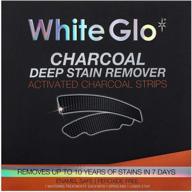🦷 ultra white glo charcoal deep stain remover with activated charcoal strips, eliminate 10 years of stains in just 7 days, long-lasting results, enhanced comfort with non-slip strips, ideal for sensitive teeth - 7 applications logo