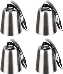 img 4 attached to 🍾 Premium Stainless Steel Wine Bottle Stoppers – Reusable Silicone Wine Corks for Freshness – 4 Pack