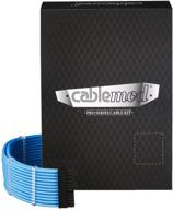 💙 комплект кабелей cablemod c-series pro modmesh sleeved для блоков питания corsair rm black label/rmi/rmx - light blue edition: улучшенная производительность и стиль! логотип