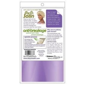 img 2 attached to 🌸 Satin Anti-Breakage Bonnet (Lilac) - Stay On Satin, 1 Count