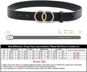 img 1 attached to 🔍 IFENDEI Women's Gold Double Round Buckle Skinny Belt for Jeans - Enhanced SEO