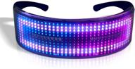 leamtuzo, настраиваемые светодиодные bluetooth очки - подсветите вечеринки, концерты, фестивали, рейвы - для взрослых. логотип