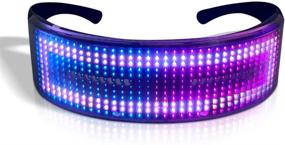 img 4 attached to LEAMTUZO, Настраиваемые светодиодные Bluetooth очки - Подсветите вечеринки, концерты, фестивали, рейвы - для взрослых.
