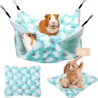 🐹 2-piece hanging hammock and warm bed set for guinea pigs, hamsters, rats, ferrets, squirrels, and other small pets - soft mat included logo
