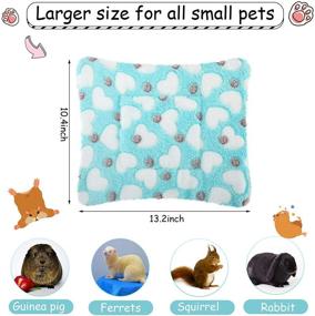 img 2 attached to 🐹 2-Piece Hanging Hammock and Warm Bed Set for Guinea Pigs, Hamsters, Rats, Ferrets, Squirrels, and Other Small Pets - Soft Mat Included